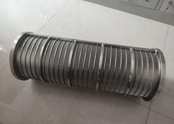 ID200mm OD240mm H600mm Wedge Wire Screen Filter For Dewatering Machine